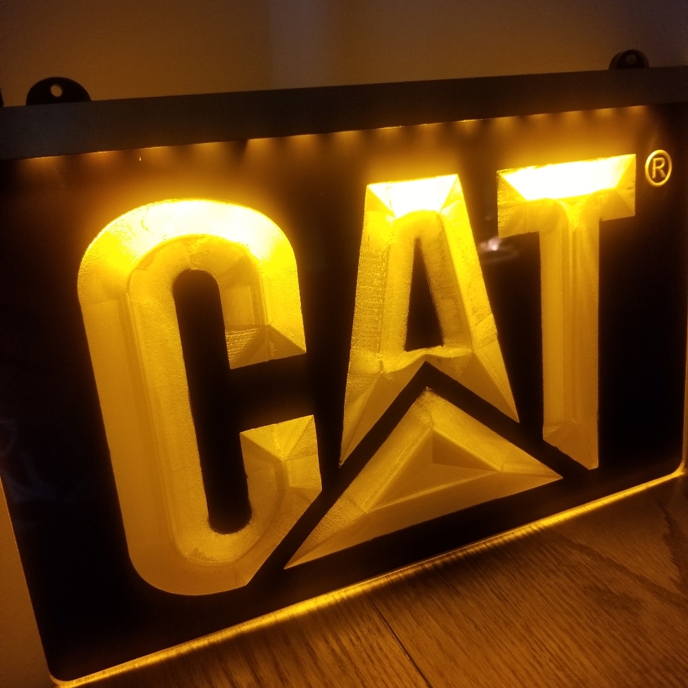 COPY - CATERPILLAR LED light sign 9x12 new mancav…